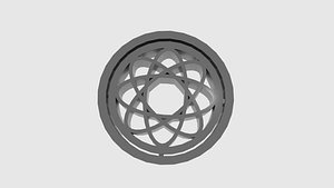 3D wheel atom cookie cutter