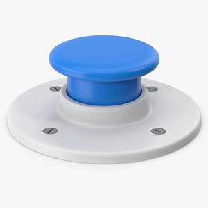 Blue Panic Button 3D