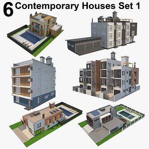 3D house contemporary model