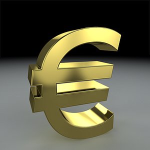 Euro Sign Symbol 3D Model $10 - .3ds .fbx .obj .max .usdz .c4d
