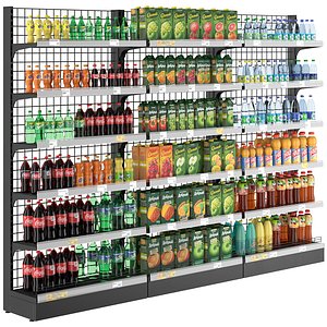 3D Drinks shelf for store 02