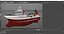 trawler fishing vessel trawls 3D model