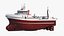trawler fishing vessel trawls 3D model