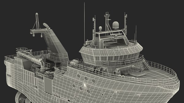 Trawler fishing vessel trawls 3D model - TurboSquid 1513775