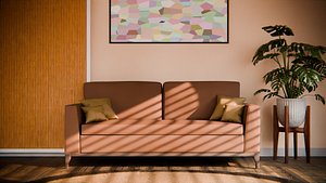 3D a sofa in different colors