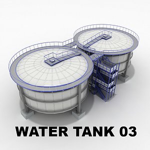 water tank 03 factory 3d model