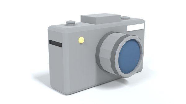Low Poly Cartoon Photo Camera model