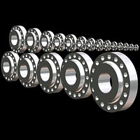 1/2-24 inch Pipe Flange Collection of 19 ANSI Class 1500# Raised Face Slipon Flanges