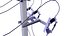 Distribution Electric Pole Low Poly 24 3D