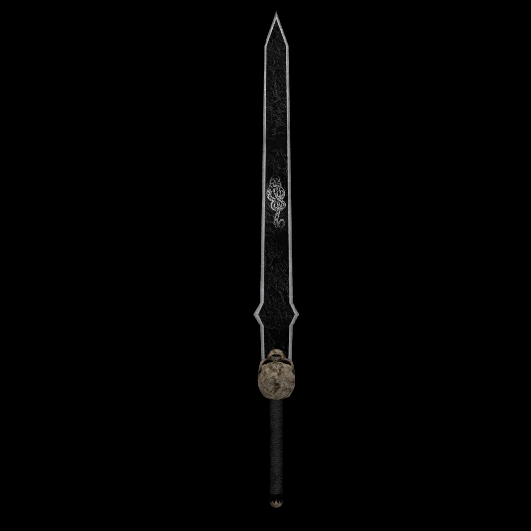 3d Sword Skull Model