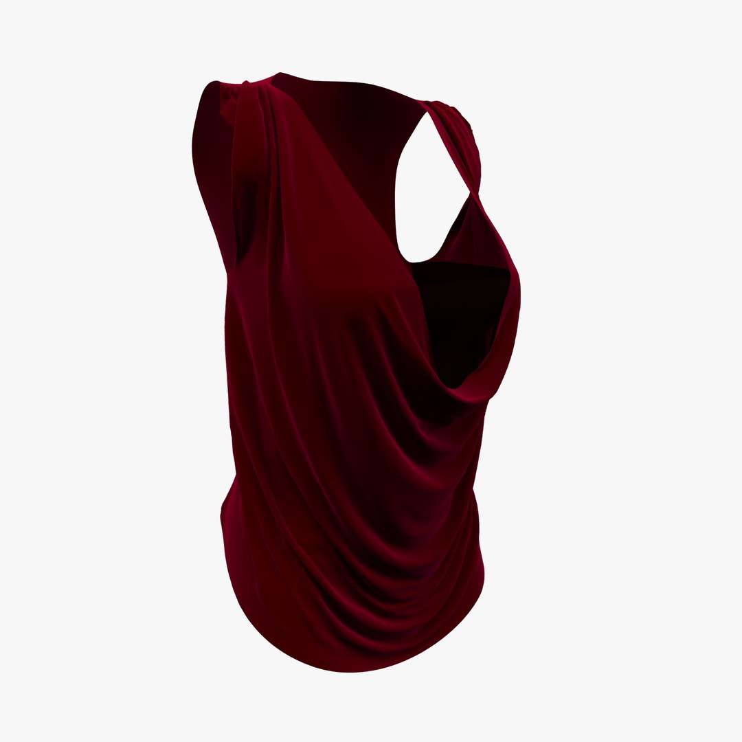 cowl shirt skirt avatar 3d model