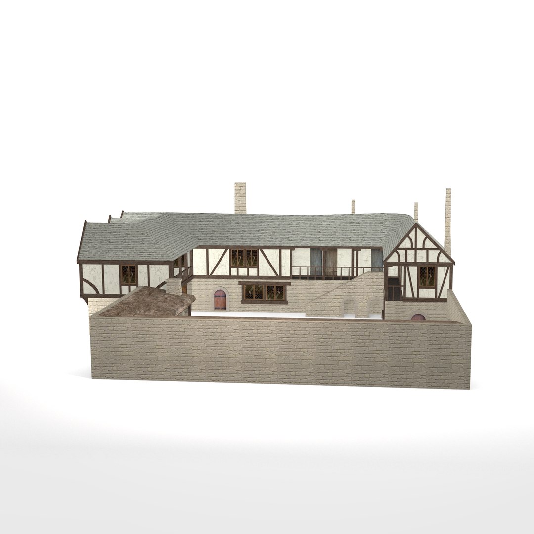 Medieval Fantasy Inn Blue 3D Model - TurboSquid 1377381