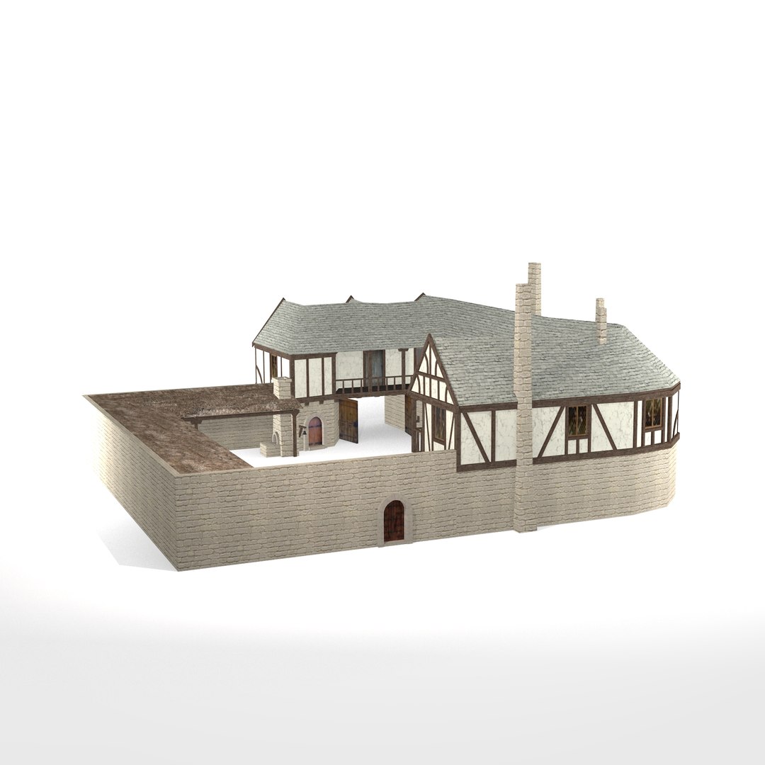 Medieval Fantasy Inn Blue 3D Model - TurboSquid 1377381