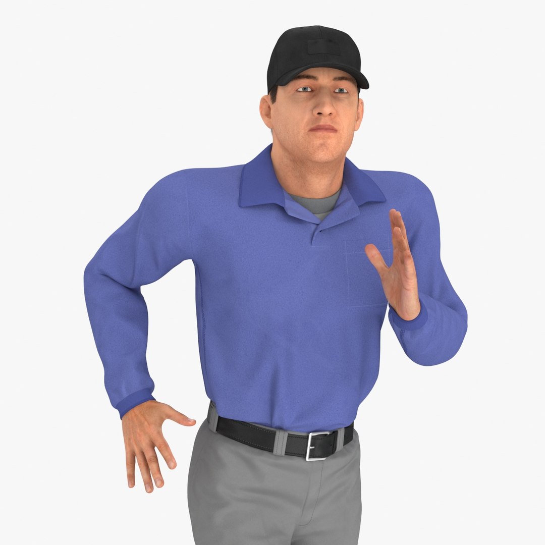 Man in Casual Clothes Fur Rigged 3D model preview