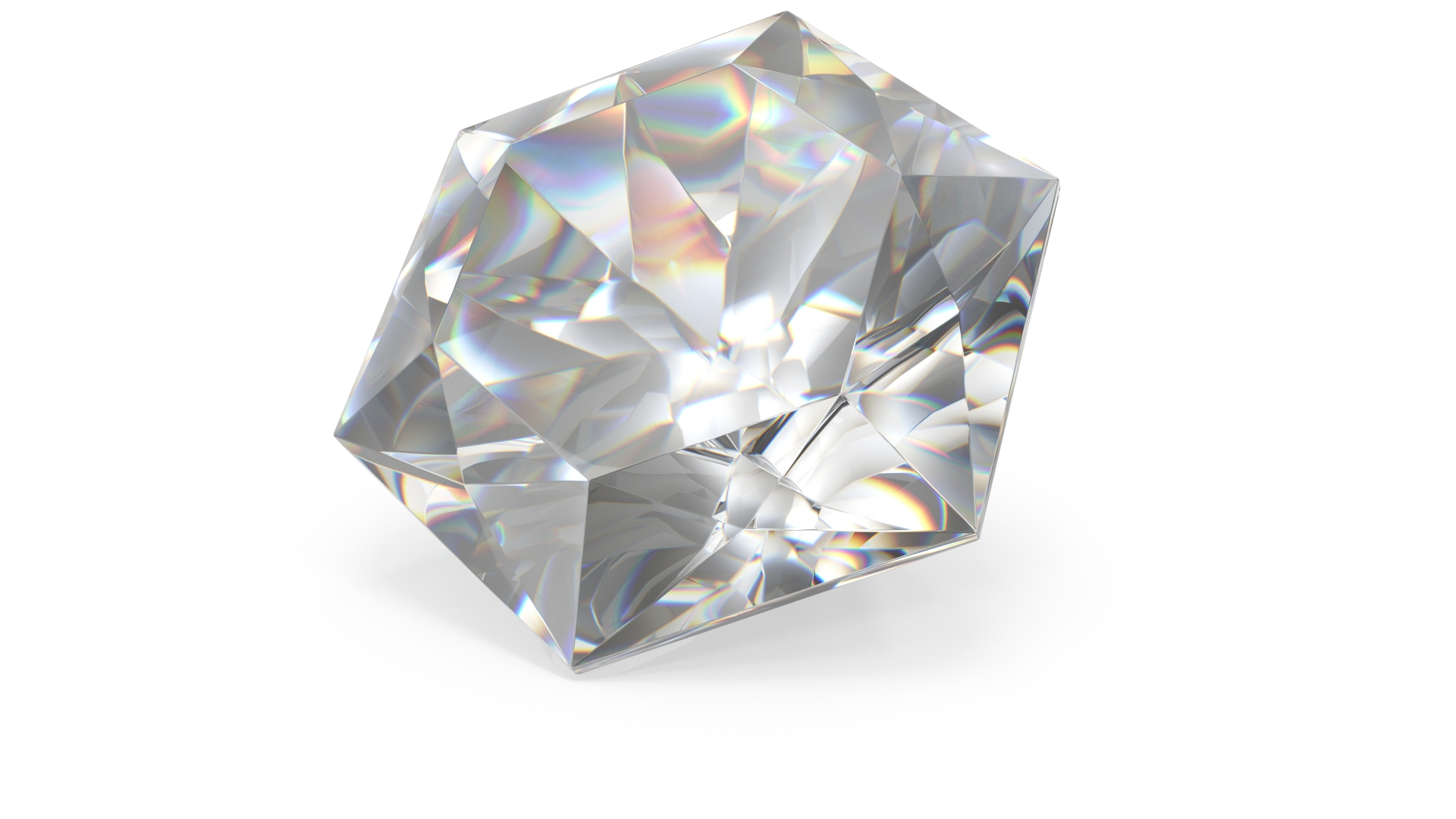 Fire Rose Hexagon Cut Diamond 3D Model TurboSquid 1855150