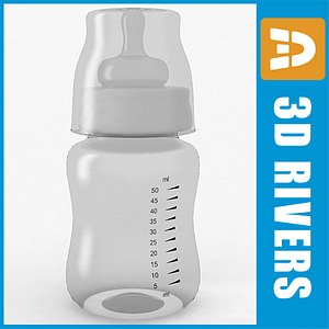 glass baby bottle 3d max