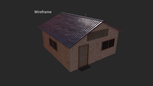 3d old corrugated metal model