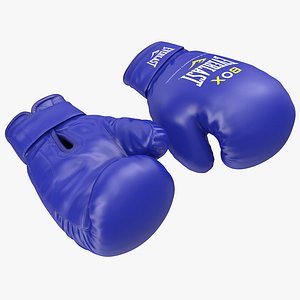 boxing gloves everlast blue 3d model