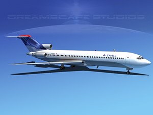 3d dxf airline boeing 727 727-200