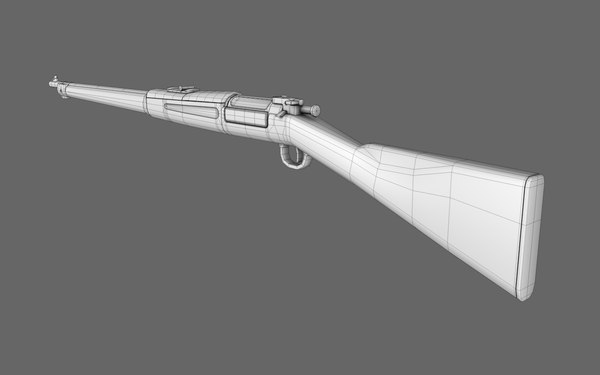 krag rifle 3d obj