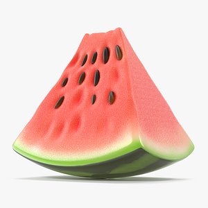 3D cartoon piece watermelon slice model