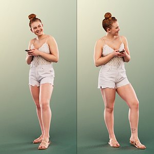 3D 11719 Cora - Young Woman Checking Her Phone model
