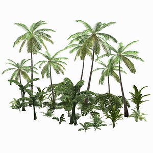 Low-poly Tropical Vegetation