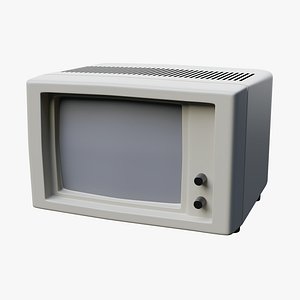 3D Computer Monitor Vintage CRT