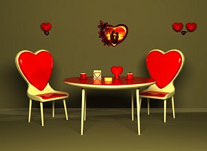 3D Heart Cafe model