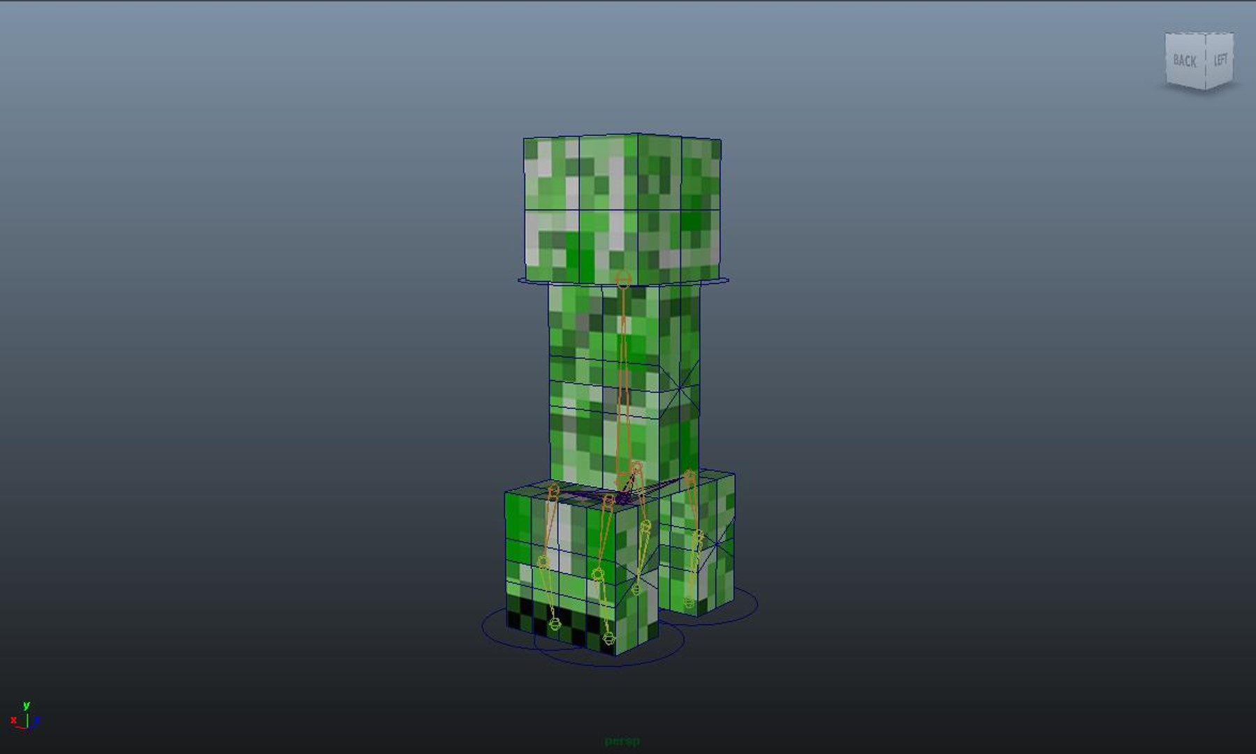 3D model Minecraft Creeper Deluxe VR / AR / low-poly