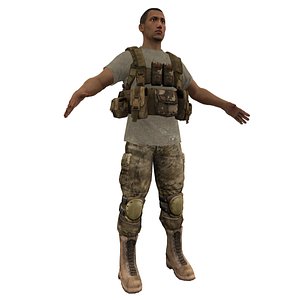 mercenary soldier 3d model