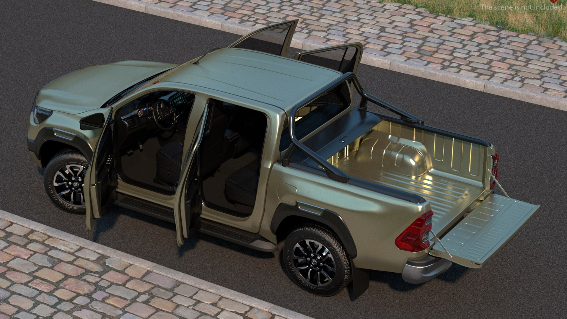 Toyota Hilux 2022 Rigged 3D model https://p.turbosquid.com/ts-thumb/Pb/KRWqUa/iQ/toyotahilux2022riggedvray3dmodel005/jpg/1660635953/1920x1080/fit_q87/018b2b312ccb7fdcf0435460a0f8c7293e95527a/toyotahilux2022riggedvray3dmodel005.jpg