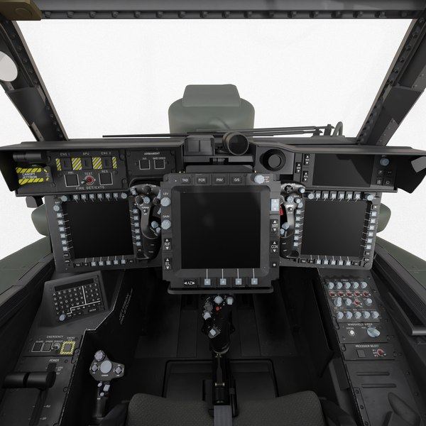 3D Boeing AH-64D Apache Cockpit High Detail model - TurboSquid 1976731