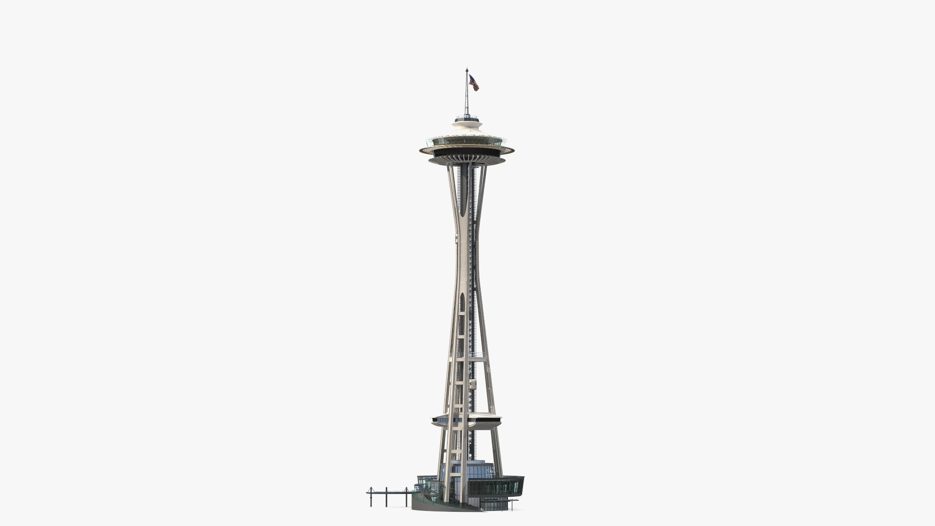 Space Needle 3D model preview