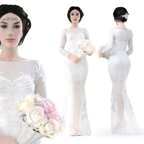 bride girl 3D model