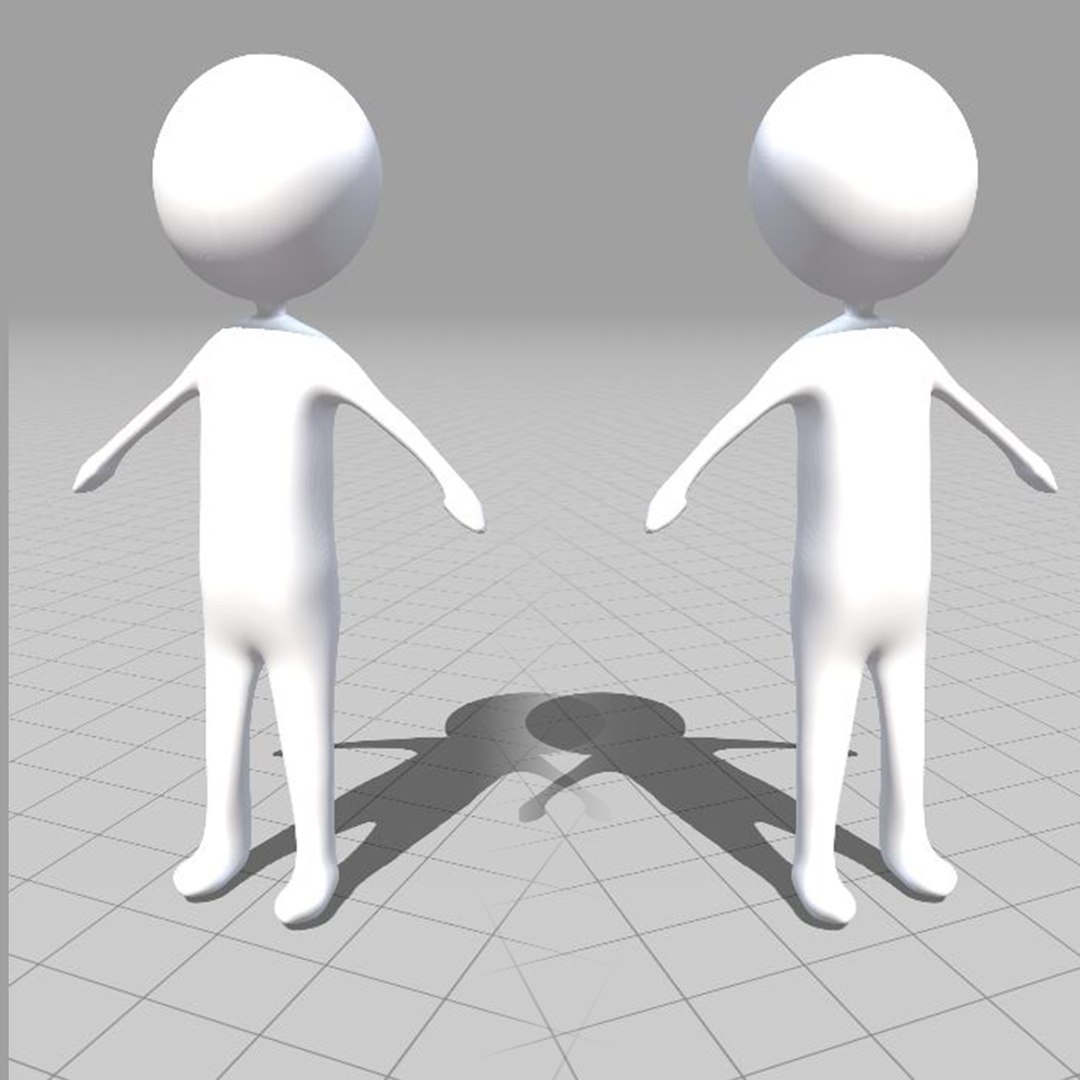 Stickman Character Rigged 3d Obj