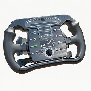 3d generic steer wheel indy car