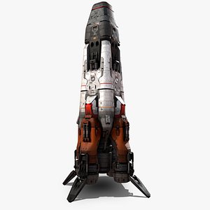 spaceship rocket 3d max