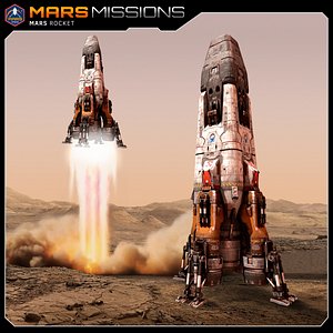 spaceship rocket 3d max