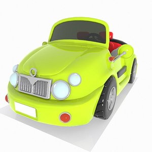 convertible car toon 3d model