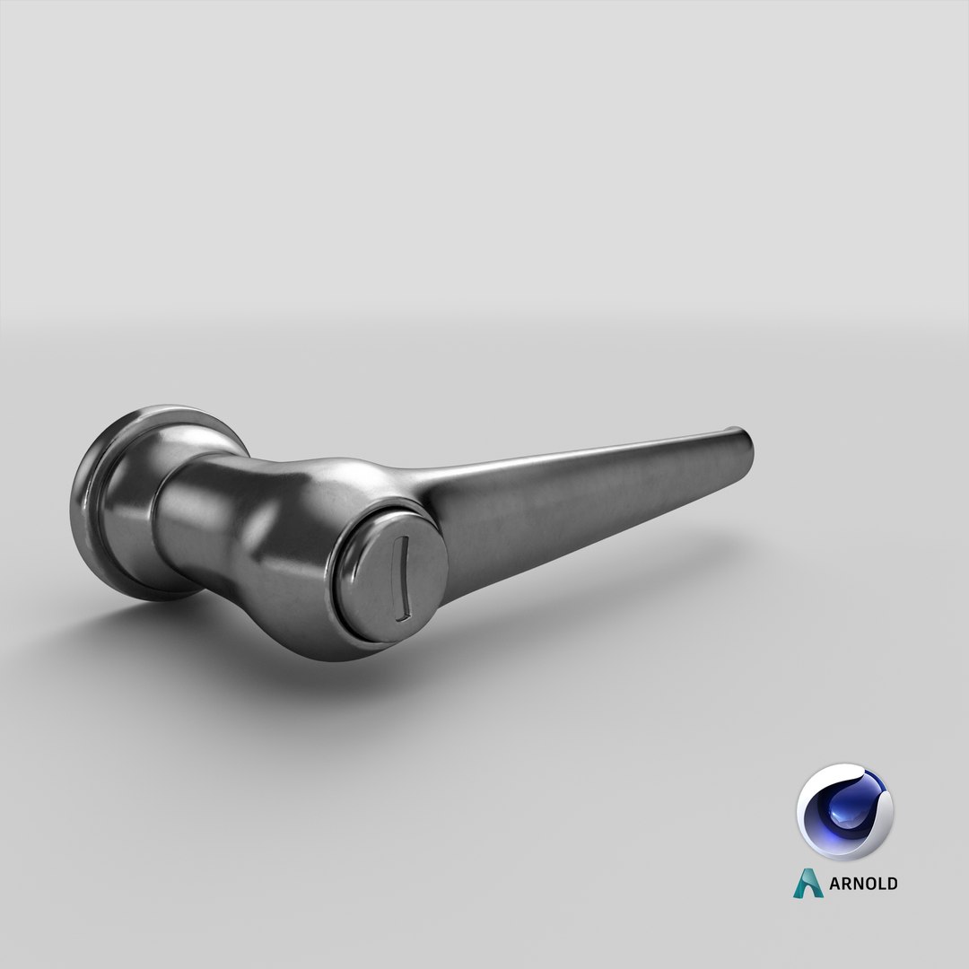 3D Retro Car Door Handle V1 model TurboSquid 2032445