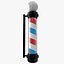 Barber Shop Pole Black