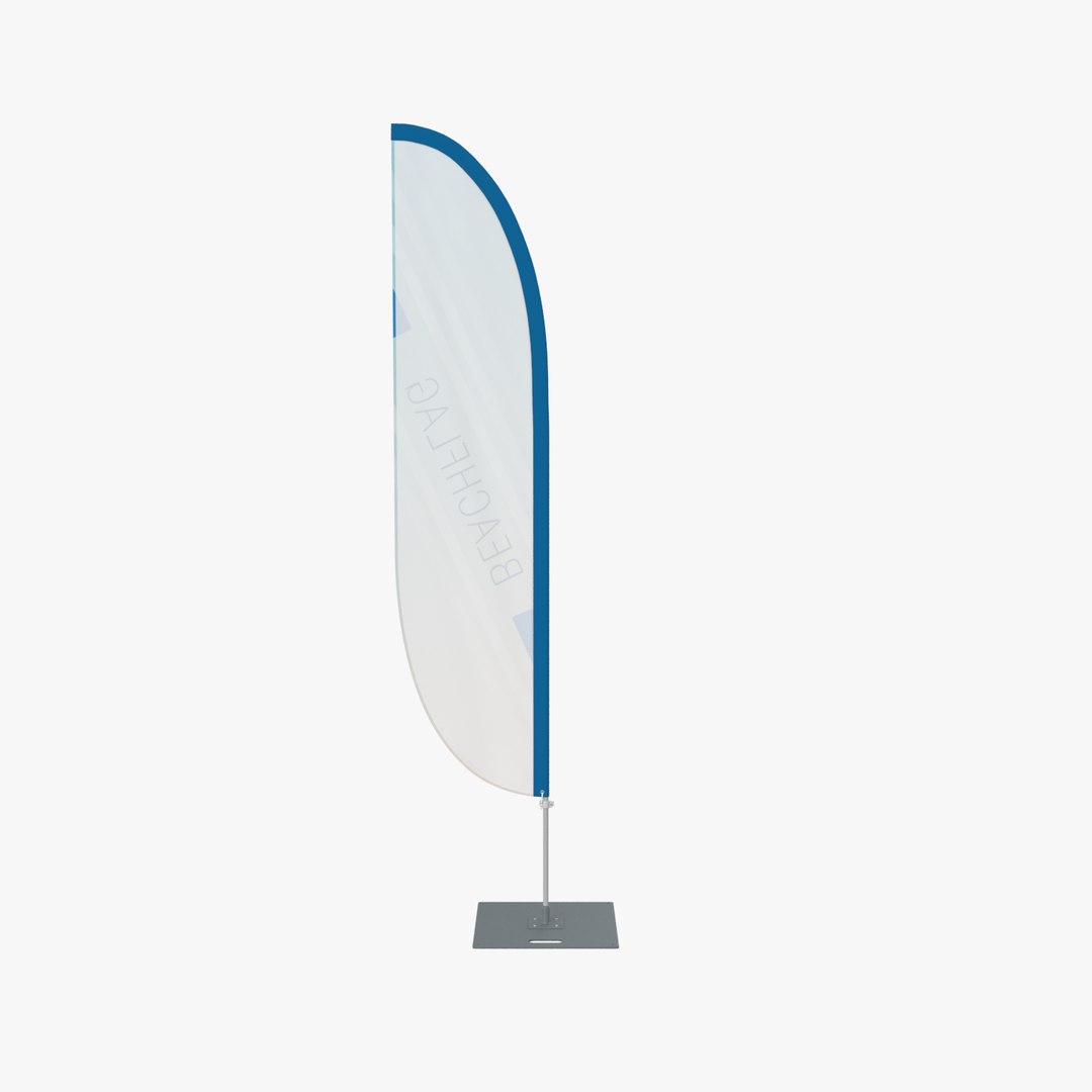 Beach Flag 3d Model