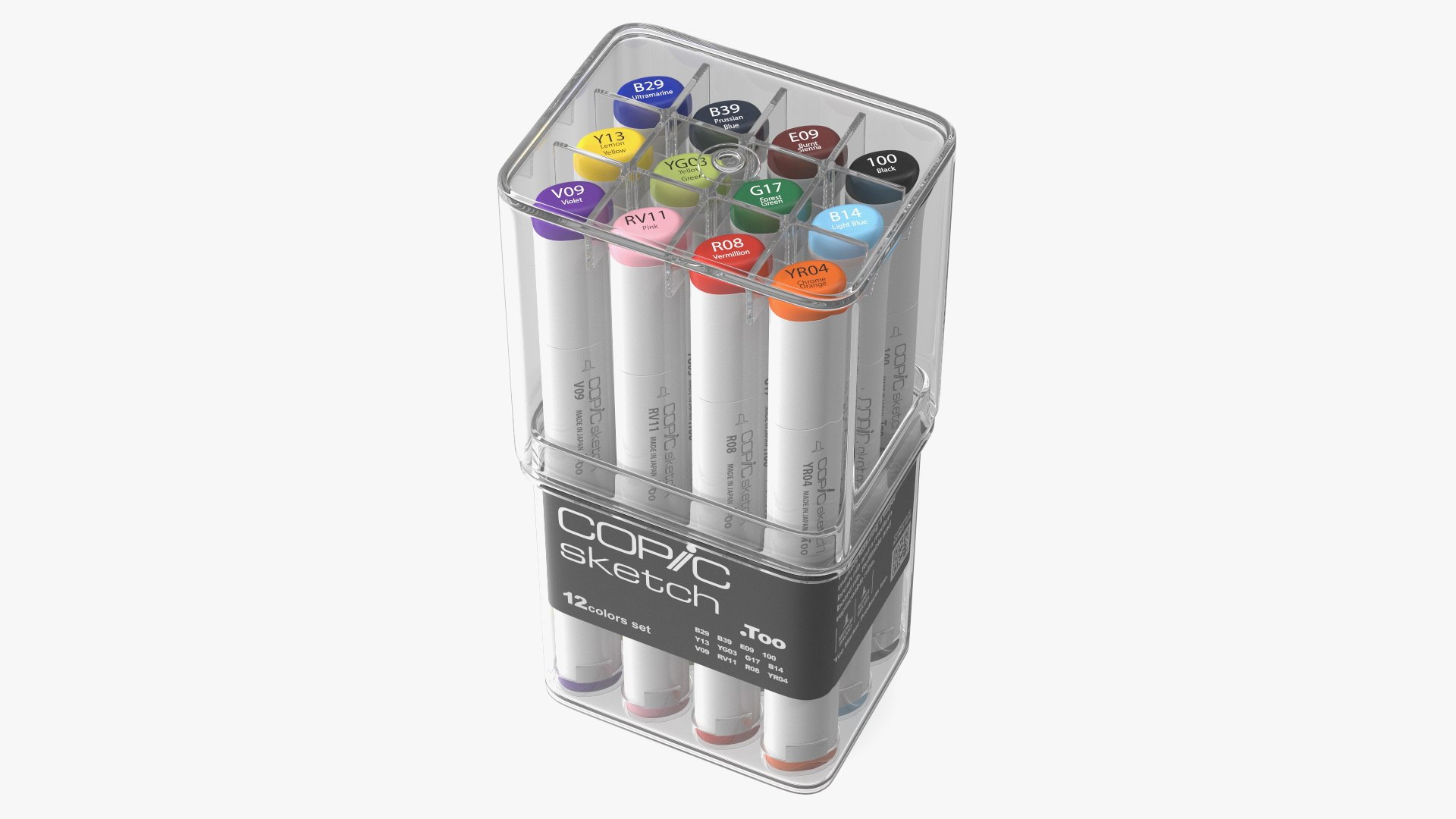 Sketch Marker 12 Pack 3D model preview