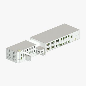 3D Building project with equipment model
