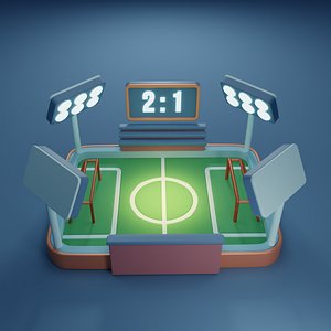 Football Soccer Field model