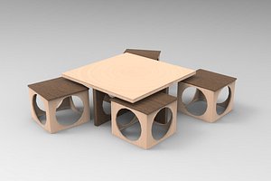 3D coffe table stool