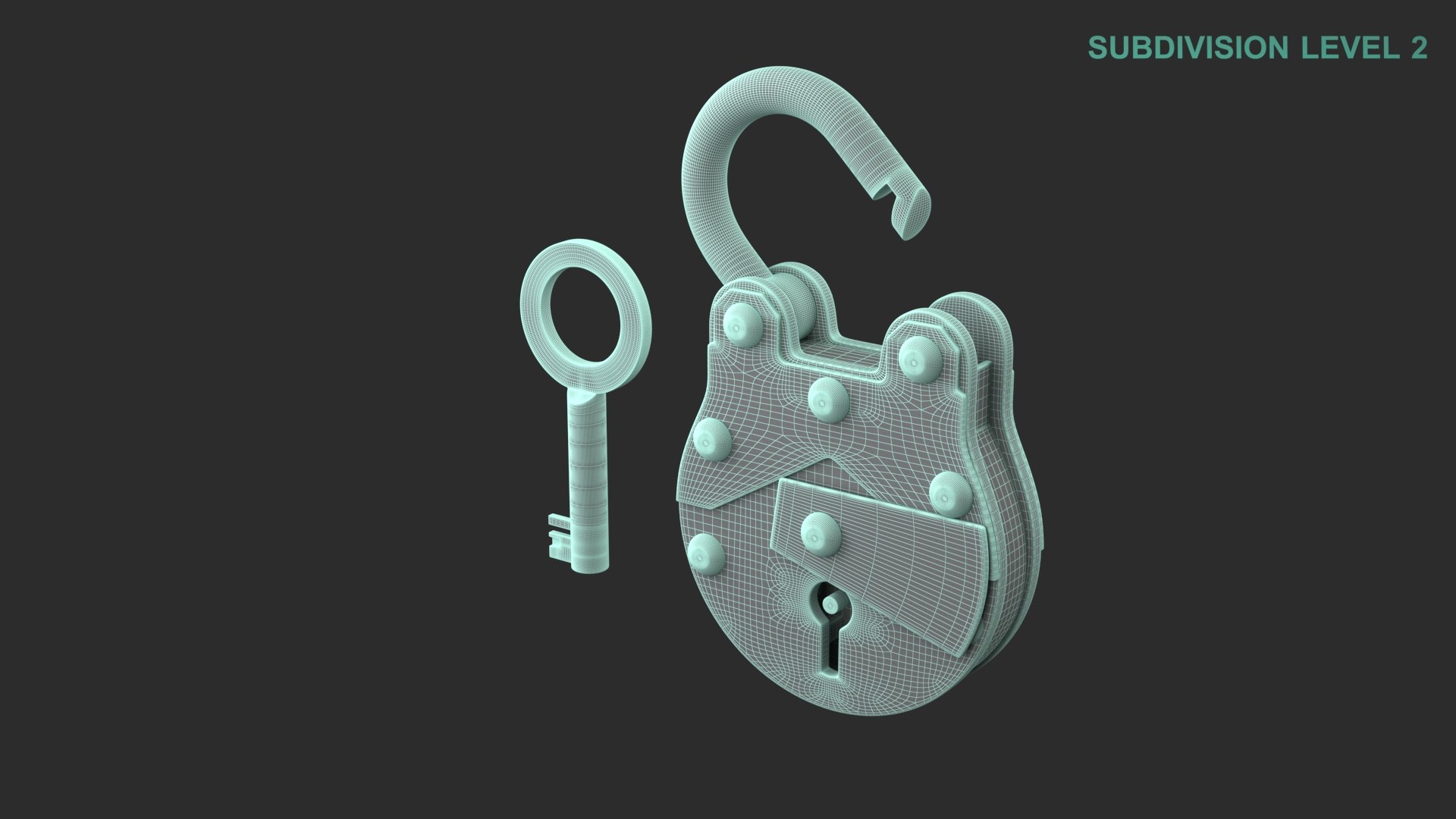 3D Retro Padlock - TurboSquid 2031748