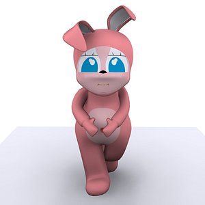 3d model kid rigged bunny
