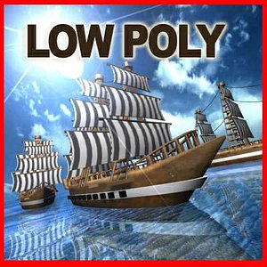 Galeon Low Poly